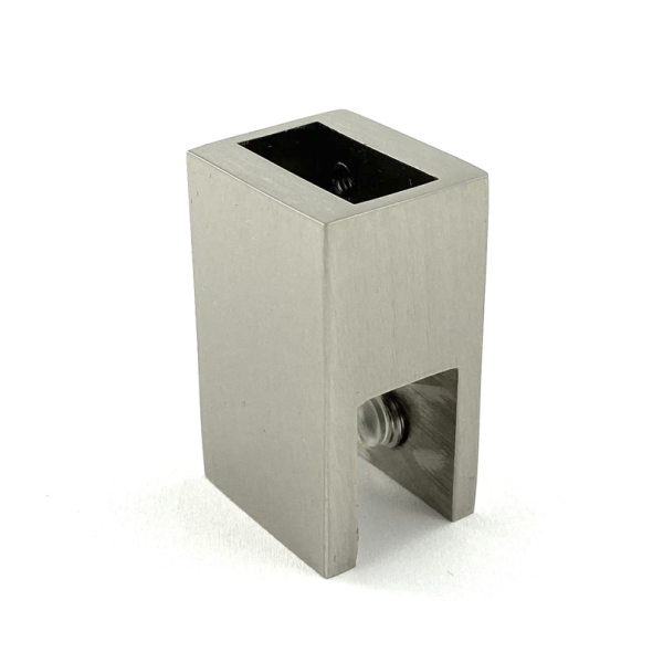 Conector vertical, sticlă 6-12 mm alamă, finisaj satinat